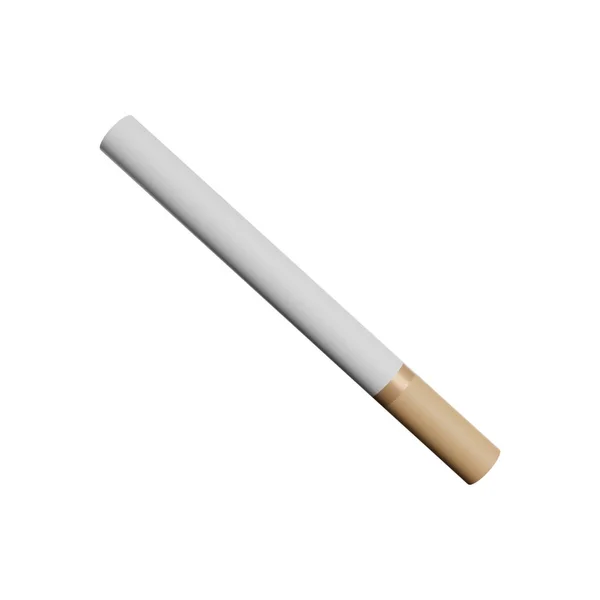 Cigarrillo Aislado Icono Blanco Representación Ilustración —  Fotos de Stock