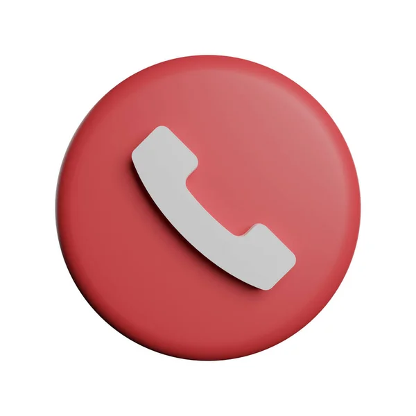 Phone Call Reject Call Icon Rendering Illustration Лицензионные Стоковые Изображения