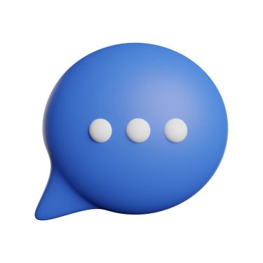 Açıklama kabarcığı konuşma 3d resimleme