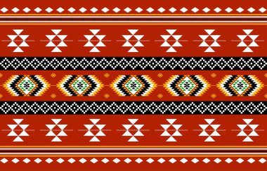 Geometrik etnik oryantal desensiz geleneksel tasarım arka plan, halı, duvar kağıdı. Giysiler, ambalaj, Batik kumaşı, Vektör illüstrasyonu. Nakış stili - Sadu, sadou, sado