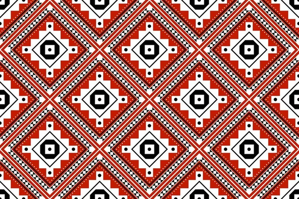 Geometrik etnik oryantal desensiz geleneksel tasarım arka plan, halı, duvar kağıdı. Giysiler, ambalaj, Batik kumaşı, Vektör illüstrasyonu. Nakış stili - Sadu, sadou, sado