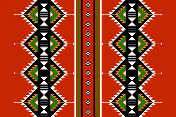 Geometrik etnik oryantal desensiz geleneksel tasarım arka plan, halı, duvar kağıdı. Giysiler, ambalaj, Batik kumaşı, Vektör illüstrasyonu. Nakış stili - Sadu, sadou, sado