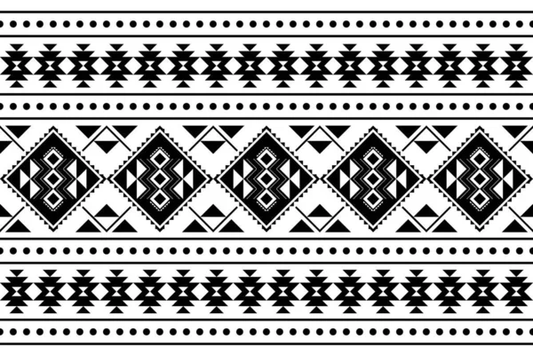 Geometrik etnik oryantal desensiz geleneksel tasarım arka plan, halı, duvar kağıdı. Giysiler, ambalaj, Batik kumaşı, Vektör illüstrasyonu. Nakış stili - Sadu, sadou, sado