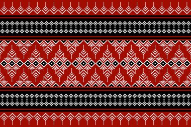 Geometrik etnik oryantal desensiz geleneksel tasarım arka plan, halı, duvar kağıdı. Giysiler, ambalaj, Batik kumaşı, Vektör illüstrasyonu. Nakış stili - Sadu, sadou, sado