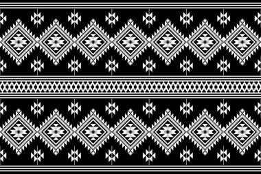 Geometrik etnik oryantal desensiz geleneksel tasarım arka plan, halı, duvar kağıdı. Giysiler, ambalaj, Batik kumaşı, Vektör illüstrasyonu. Nakış stili - Sadu, sadou, sado