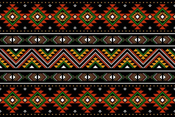Geometrik etnik oryantal desensiz geleneksel tasarım arka plan, halı, duvar kağıdı. Giysiler, ambalaj, Batik kumaşı, Vektör illüstrasyonu. Nakış stili - Sadu, sadou, sado