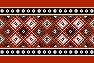 Geometrik etnik oryantal desensiz geleneksel tasarım arka plan, halı, duvar kağıdı. Giysiler, ambalaj, Batik kumaşı, Vektör illüstrasyonu. Nakış stili - Sadu, sadou, sado