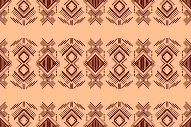 Geometrik etnik oryantal desensiz geleneksel tasarım arka plan, halı, duvar kağıdı. Giysiler, ambalaj, Batik kumaşı, Vektör illüstrasyonu. Nakış stili - Sadu, sadou, sado