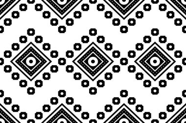 Geometrik etnik oryantal desensiz geleneksel tasarım arka plan, halı, duvar kağıdı. Giysiler, ambalaj, Batik kumaşı, Vektör illüstrasyonu. Nakış stili - Sadu, sadou, sado