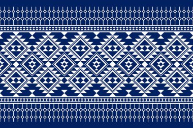 Geometrik etnik oryantal desensiz geleneksel tasarım arka plan, halı, duvar kağıdı. Giysiler, ambalaj, Batik kumaşı, Vektör illüstrasyonu. Nakış stili - Sadu, sadou, sado