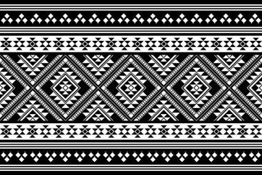 Geometrik etnik oryantal desensiz geleneksel tasarım arka plan, halı, duvar kağıdı. Giysiler, ambalaj, Batik kumaşı, Vektör illüstrasyonu. Nakış stili - Sadu, sadou, sado