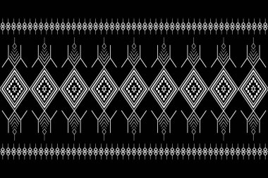 Geometrik etnik oryantal desensiz geleneksel tasarım arka plan, halı, duvar kağıdı. Giysiler, ambalaj, Batik kumaşı, Vektör illüstrasyonu. Nakış stili - Sadu, sadou, sado