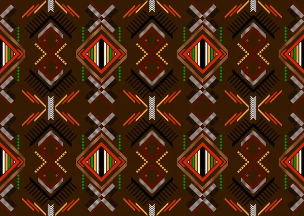 Geometric Ethnic Oriental Seamless Pattern Traditional Design Background Carpet Wallpaper — стоковый вектор