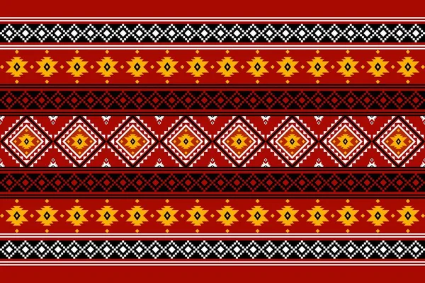 Geometrik etnik oryantal desensiz geleneksel tasarım arka plan, halı, duvar kağıdı. Giysiler, ambalaj, Batik kumaşı, Vektör illüstrasyonu. Nakış stili - Sadu, sadou, sado