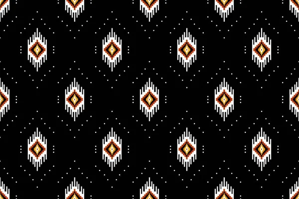 Geometrik etnik oryantal desensiz geleneksel tasarım arka plan, halı, duvar kağıdı. Giysiler, ambalaj, Batik kumaşı, Vektör illüstrasyonu. Nakış stili - Sadu, sadou, sado