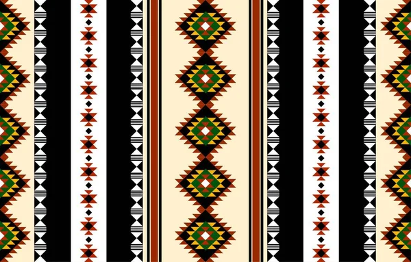 Геометричний Етнічний Східний Безшовний Візерунок Традиційний Дизайн Фону Килима Шпалер — стоковий вектор