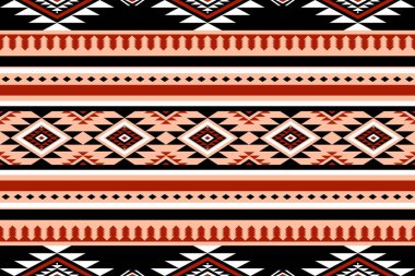 Geometrik etnik oryantal desensiz geleneksel tasarım arka plan, halı, duvar kağıdı. Giyim, ambalaj, Batik kumaşı, Vektör illüstrasyonu. Nakış tarzı, Sadu.