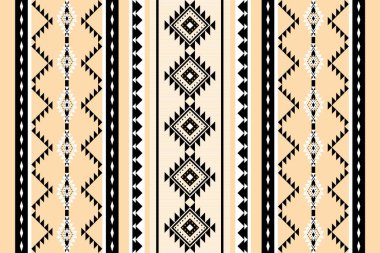 Geometrik etnik oryantal desensiz geleneksel tasarım arka plan, halı, duvar kağıdı. Giyim, ambalaj, Batik kumaşı, Vektör illüstrasyonu. Nakış tarzı, Sadu.