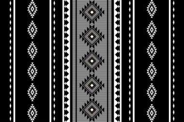 Geometrik etnik oryantal desensiz geleneksel tasarım arka plan, halı, duvar kağıdı. Giyim, ambalaj, Batik kumaşı, Vektör illüstrasyonu. Nakış tarzı, Sadu.