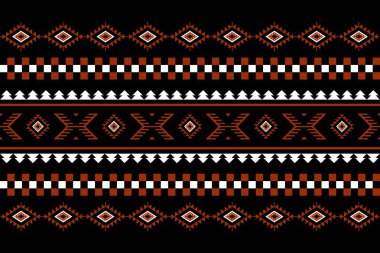 Geometrik etnik oryantal desensiz geleneksel tasarım arka plan, halı, duvar kağıdı. Giyim, ambalaj, Batik kumaşı, Vektör illüstrasyonu. Nakış tarzı, Sadu.