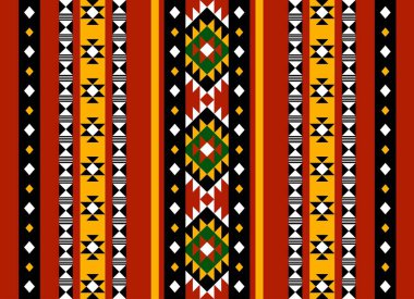 Geometrik etnik oryantal desensiz geleneksel tasarım arka plan, halı, duvar kağıdı. Giyim, ambalaj, Batik kumaşı, Vektör illüstrasyonu. Nakış tarzı, Sadu.