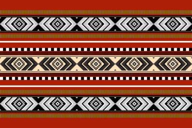 Geometrik etnik oryantal desensiz geleneksel tasarım arka plan, halı, duvar kağıdı. Giyim, ambalaj, Batik kumaşı, Vektör illüstrasyonu. Nakış tarzı, Sadu