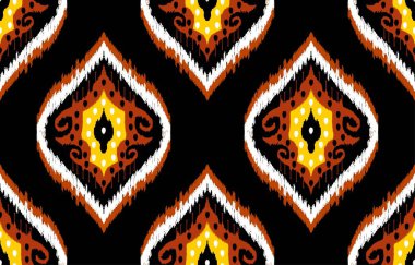 Geometrik etnik oryantal desensiz geleneksel tasarım arka plan, halı, duvar kağıdı. Giyim, ambalaj, Batik kumaşı, Vektör illüstrasyonu. Nakış tarzı, Sadu