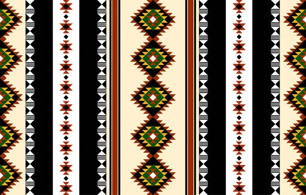 Geometrik etnik oryantal desensiz geleneksel tasarım arka plan, halı, duvar kağıdı. Giyim, ambalaj, Batik kumaşı, Vektör illüstrasyonu. Nakış tarzı, Sadu.