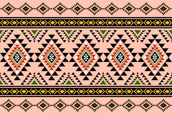 Geometric Ethnic Oriental Seamless Pattern Traditional Design Background Carpet Wallpaper — ストックベクタ