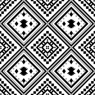 Geometrik etnik oryantal desensiz geleneksel tasarım arka plan, halı, duvar kağıdı. Giyim, ambalaj, Batik kumaşı, Vektör illüstrasyonu. Nakış tarzı, Sadu.