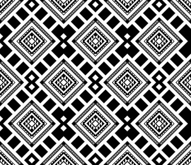 Geometrik etnik oryantal desensiz geleneksel tasarım arka plan, halı, duvar kağıdı. Giysiler, ambalaj, Batik kumaşı, Vektör illüstrasyonu. Nakış stili - Sadu, sadou, sado