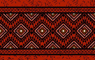 Geometric ethnic oriental seamless pattern traditional Design for background,carpet,wallpaper.clothing,wrapping,Batik fabric,Vector illustration.embroidery style - Sadu, sadou, sadow or sado clipart