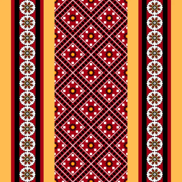 Geometrik etnik oryantal desensiz geleneksel tasarım arka plan, halı, duvar kağıdı. Giyim, ambalaj, Batik kumaşı, Vektör illüstrasyonu. Nakış tarzı, Sadu.