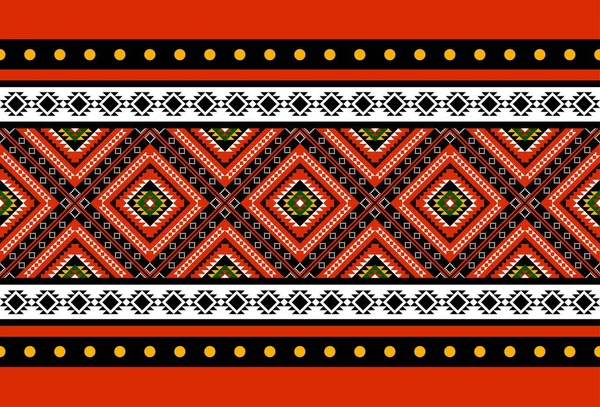 Geometrik etnik oryantal desensiz geleneksel tasarım arka plan, halı, duvar kağıdı. Giyim, ambalaj, Batik kumaşı, Vektör illüstrasyonu. Nakış tarzı, Sadu.