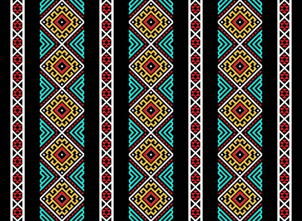 Geometrik etnik oryantal desensiz geleneksel tasarım arka plan, halı, duvar kağıdı. Giyim, ambalaj, Batik kumaşı, Vektör illüstrasyonu. Nakış tarzı, Sadu.