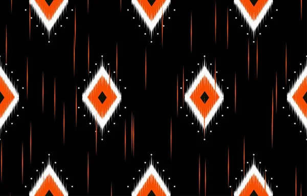 Geometrik etnik oryantal ikat modeli geleneksel arka plan, halı, duvar kağıdı, giysi, ambalaj, Batik, kumaş, Vektör illüstrasyonu.nakış biçimi.