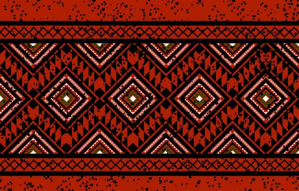 Geometrik etnik oryantal desensiz geleneksel tasarım arka plan, halı, duvar kağıdı. Giysiler, ambalaj, Batik kumaşı, Vektör illüstrasyonu. Nakış stili - Sadu, sadou, sado