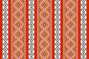 Geometrik etnik oryantal desensiz geleneksel tasarım arka plan, halı, duvar kağıdı. Giysiler, ambalaj, Batik kumaşı, Vektör illüstrasyonu. Nakış stili - Sadu, sadou, sado