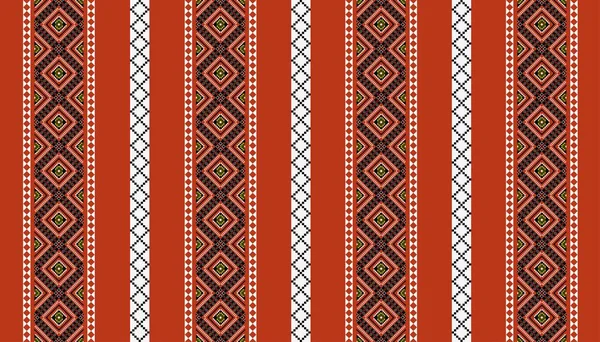 Geometrik etnik oryantal desensiz geleneksel tasarım arka plan, halı, duvar kağıdı. Giysiler, ambalaj, Batik kumaşı, Vektör illüstrasyonu. Nakış stili - Sadu, sadou, sado