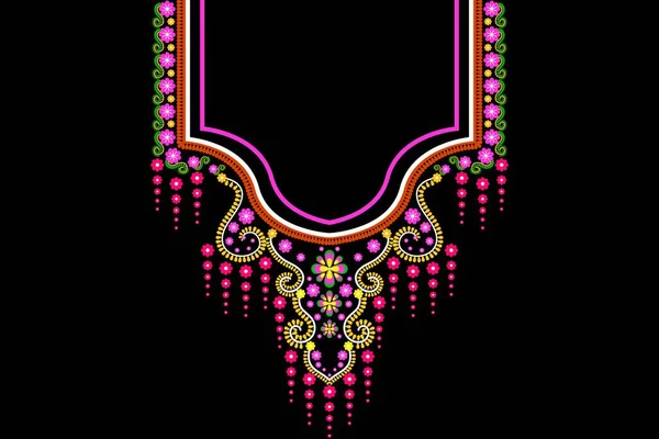 Geleneksel Geometrik Etnik Doğu deseni. Moda kadınları için çiçek işlemeli tasarım. Arka plan, duvar kağıdı, giysi ve ambalaj..