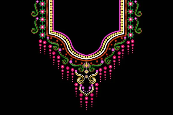 Geleneksel Geometrik Etnik Doğu deseni. Moda kadınları için çiçek işlemeli tasarım. Arka plan, duvar kağıdı, giysi ve ambalaj..