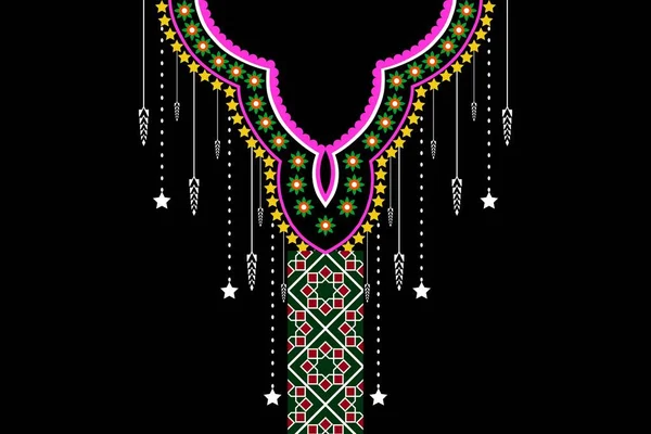 Geleneksel Geometrik Etnik Doğu deseni. Moda kadınları için çiçek işlemeli tasarım. Arka plan, duvar kağıdı, giysi ve ambalaj..