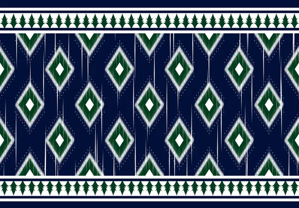 Muster Geometrisch Stoff Textur Teppich Jahrgang Vektor Ethnisch Blumen Stil — Stockvektor