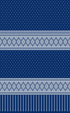 Geometrik etnik oryantal desensiz geleneksel tasarım arka plan, halı, duvar kağıdı. Giysiler, ambalaj, Batik kumaşı, Vektör illüstrasyonu. Nakış stili - Sadu, sadou, sado