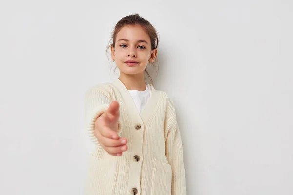 Jolie jeune fille émotion amusant vue recadrée style de vie inchangé — Photo