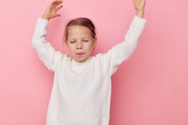 Güzel bir genç kız jesti, duygular, ekşi hayat tarzı değişmez.