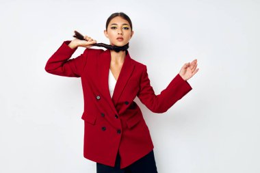 Çekici bir kız. Cazibeli bir görünüş. Kozmetik.