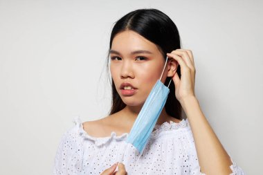 Kadın sağlık maskesi koruması Yaşam tarzı değiştirilmemiş