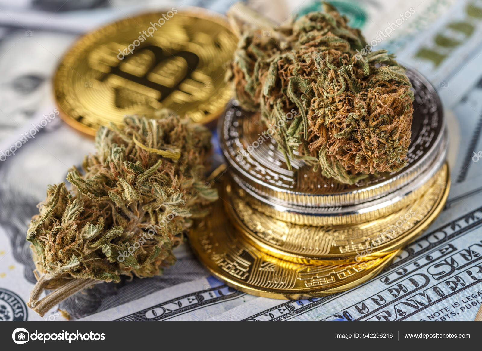 Medical Marijuana Buds Bitcoin Cryptocurrency Coins Cannabis Medical  Marijuana Leaf — Stock Editorial Photo © bukhta79 #542296216