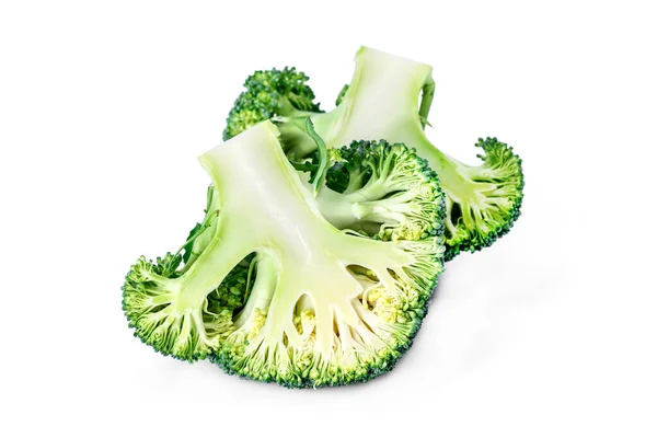 Makro Foto Zelená Čerstvé Zeleninové Brokolice Čerstvé Zelené Brokolice Izolované — Stock fotografie